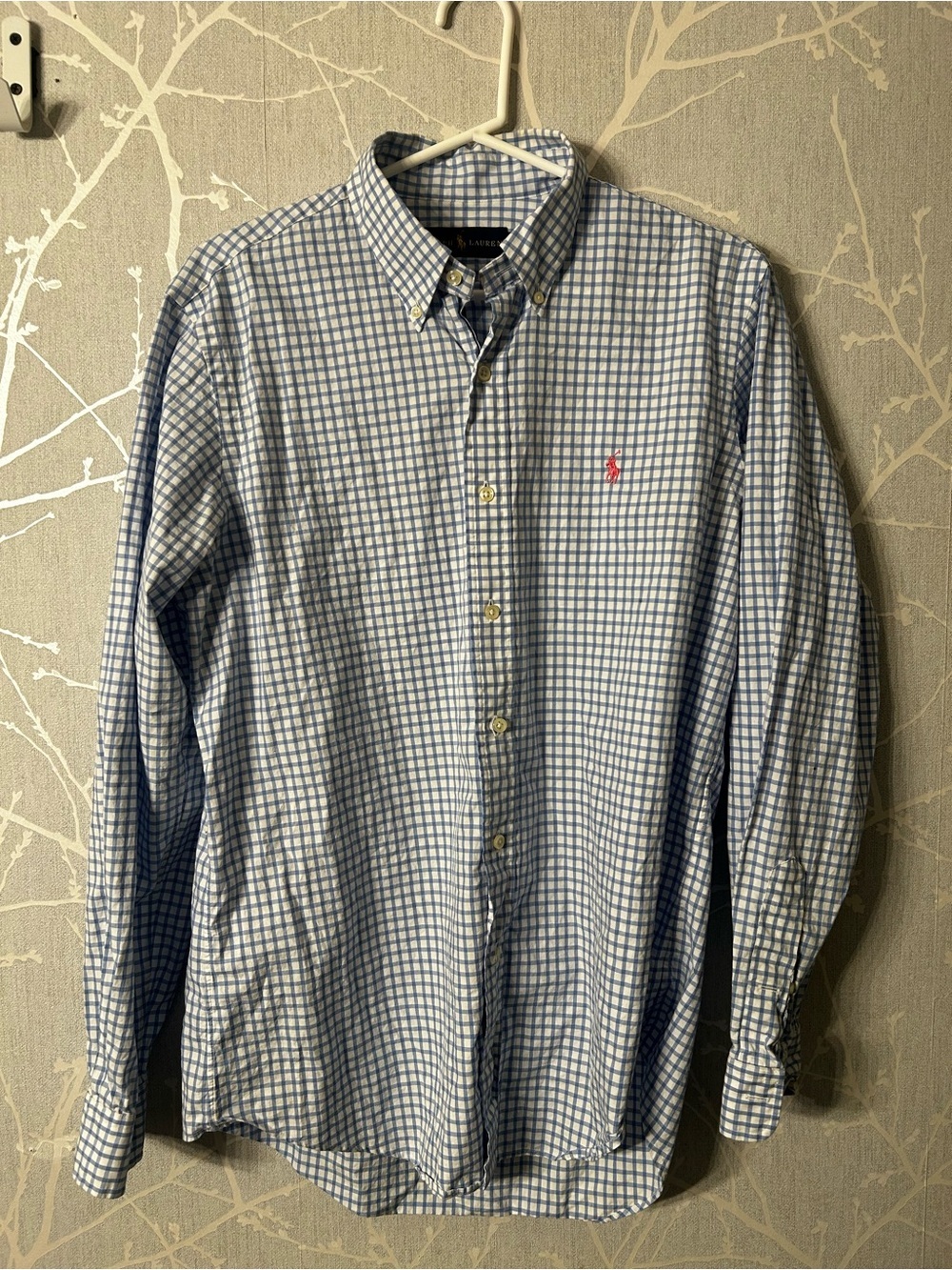 Polo Ralph Lauren Long Sleeve Collared Shirt Blue